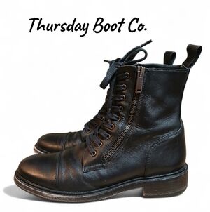 Thursday Boot Co. Women's Size 10 Zipper Entry Black Leather Boots